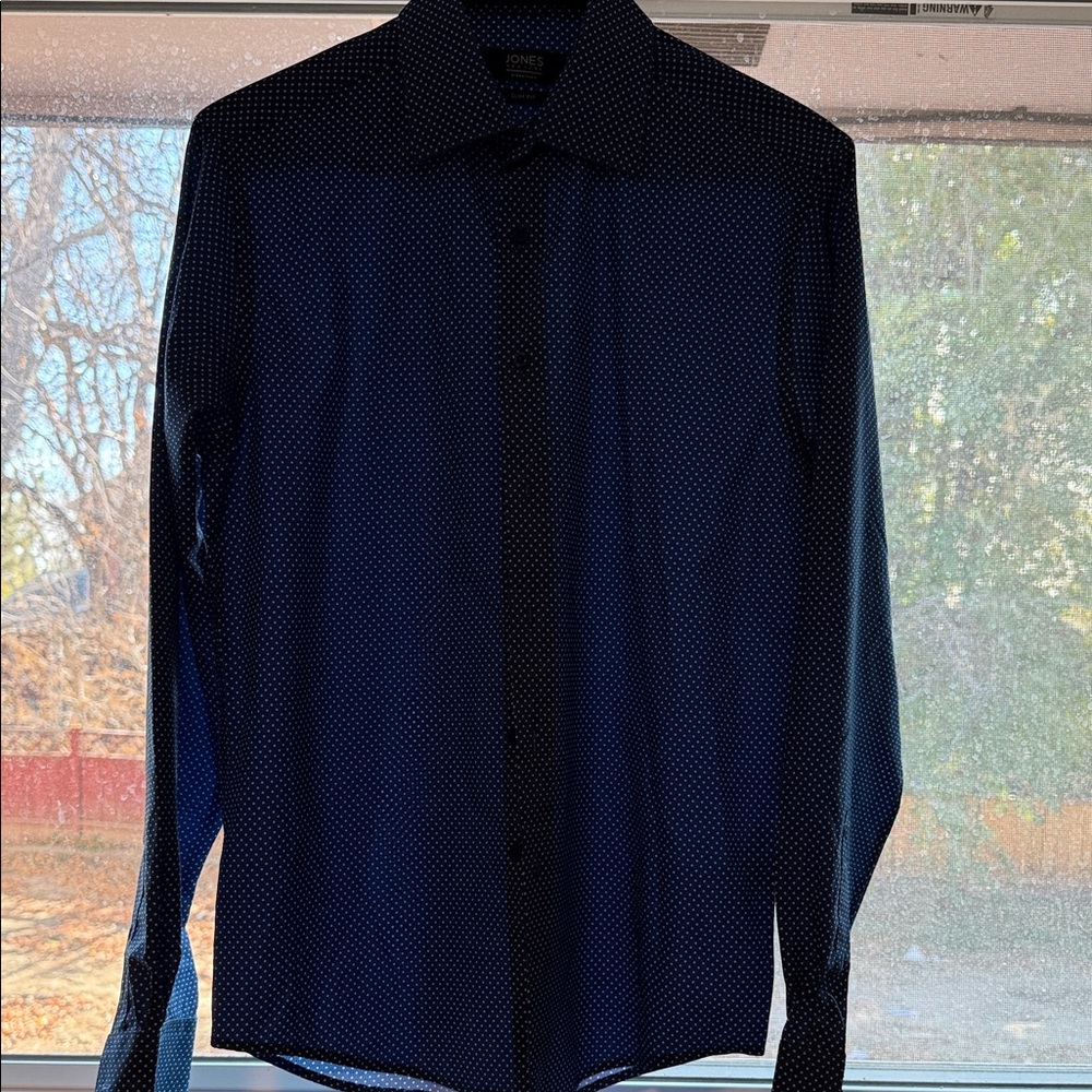 Jones New York Men's Navy Dress Shirt